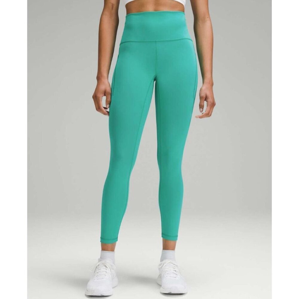 Lululemon Wunder Train High-Rise Tight with Pockets 25" Kelly Green Size 4